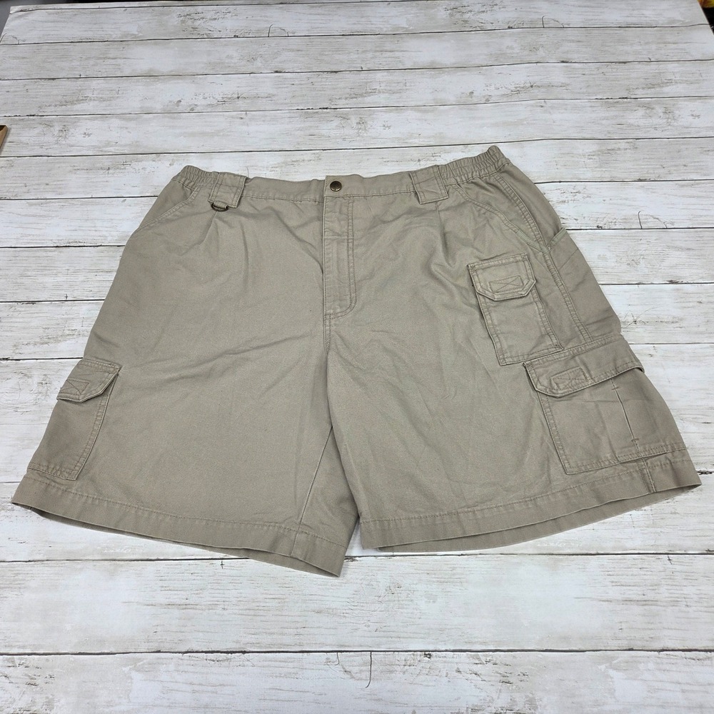 5.11 Tactical Series 73285 Cargo Shorts Men 42 Khaki Tan Cotton Canvas Utility
